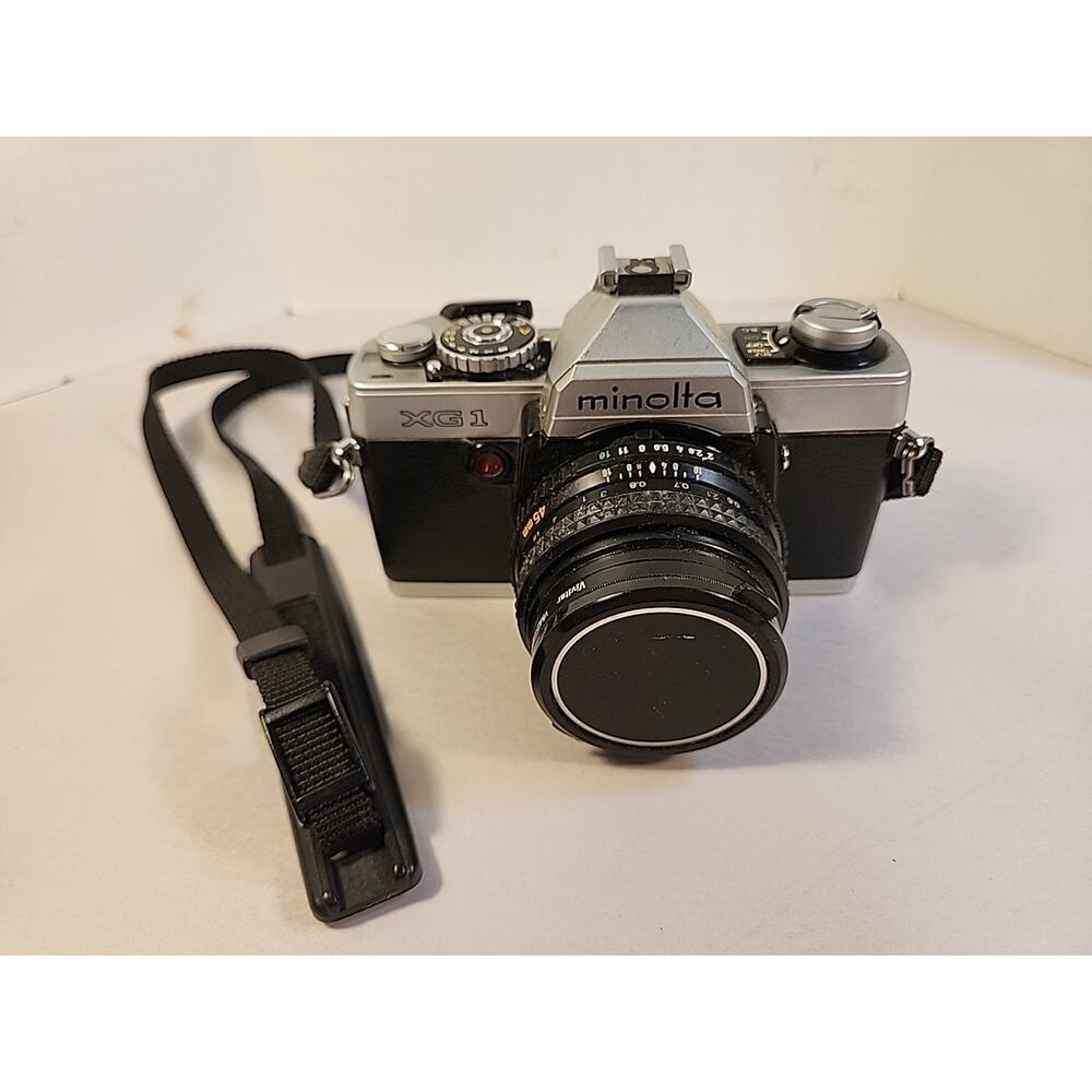 Minolta XG-1 35mm Manual Focus Camera w/ Minolta MC Rokkor-X 45mm 1:2 Lens Work